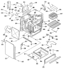 Section Diagram and Parts List for JSP31GP1  General Electric Range