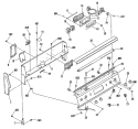 Section Diagram and Parts List for JB553GM3  General Electric Range
