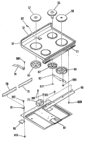 Section Diagram and Parts List for JB553GM3  General Electric Range