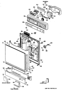 Section Diagram and Parts List for GSD970M-01  General Electric Dishwasher