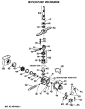 MOTOR - PUMP MECHANISM Diagram and Parts List for GSD970M-01  General Electric Dishwasher