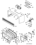 Section Diagram and Parts List for JVM142J01  General Electric Microwave
