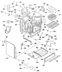 RANGE Diagram and Parts List for JCSS16P1  General Electric Range