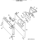 CABINET FRONT Diagram and Parts List for DDE7600RAL  General Electric Dryer