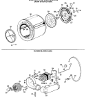 DRUM & HEATER ASM. Diagram and Parts List for DDE7600RAL  General Electric Dryer