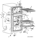 Section Diagram and Parts List for TBF12DMC  General Electric Refrigerator