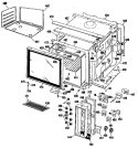 Section Diagram and Parts List for JHP56GN3AD  General Electric Range