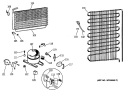 Section Diagram and Parts List for CAF19DMB  General Electric Freezer
