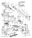 Section Diagram and Parts List for TFX20SRAAD  General Electric Refrigerator