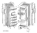 Section Diagram and Parts List for TFX24ZRAWH  General Electric Refrigerator