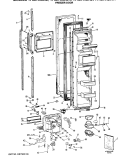 FREEZER DOOR Diagram and Parts List for TFX27IRBWH  General Electric Refrigerator
