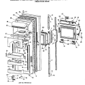 FRESH FOOD DOOR Diagram and Parts List for TFX27IRBWH  General Electric Refrigerator