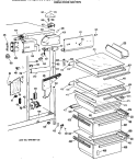 FRESH FOOD SECTION Diagram and Parts List for TFX27RRBAD  General Electric Refrigerator