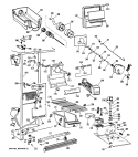 Section Diagram and Parts List for TFX27RRBAD  General Electric Refrigerator