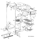 Section Diagram and Parts List for TFE20DRAWH  General Electric Refrigerator