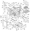 Section Diagram and Parts List for JB575GS1BK  General Electric Range