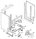 Section Diagram and Parts List for ZBD4100S01BK  General Electric Dishwasher