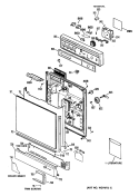 Section Diagram and Parts List for GSM603T-64AW  General Electric Dishwasher