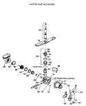 MOTOR - PUMP MECHANISM Diagram and Parts List for GSM603T-64AW  General Electric Dishwasher
