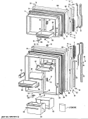Section Diagram and Parts List for TBHB25ZRERBK  General Electric Refrigerator