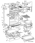 Section Diagram and Parts List for TBHB25ZRERBK  General Electric Refrigerator