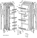 Section Diagram and Parts List for TFE20PRAWH  General Electric Refrigerator