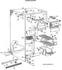 FREEZER SECTION Diagram and Parts List for TFE20PRAWH  General Electric Refrigerator