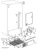 Section Diagram and Parts List for TFE20PRAWH  General Electric Refrigerator