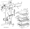 Section Diagram and Parts List for TFEW20RRAWH  General Electric Refrigerator