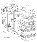 Section Diagram and Parts List for TFE22RRAWH  General Electric Refrigerator