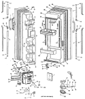 Section Diagram and Parts List for TFEW22RRAWH  General Electric Refrigerator