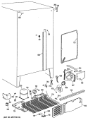 Section Diagram and Parts List for TFE22ZRAWH  General Electric Refrigerator