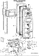 FREEZER DOOR Diagram and Parts List for TFE24ERAWH  General Electric Refrigerator