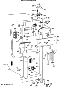 FRESH FOOD SECTION Diagram and Parts List for TFEA24RRAAD  General Electric Refrigerator