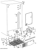 Section Diagram and Parts List for TFEW24RRAWH  General Electric Refrigerator