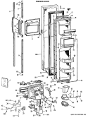 FREEZER DOOR Diagram and Parts List for TFE27ERAWH  General Electric Refrigerator