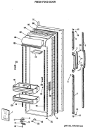 FRESH FOOD DOOR Diagram and Parts List for TFE27RRAWH  General Electric Refrigerator