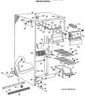 FREEZER SECTION Diagram and Parts List for TFC22ZRAAD  General Electric Refrigerator