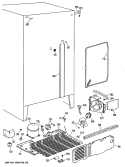Section Diagram and Parts List for TFC22ZRAAD  General Electric Refrigerator