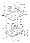 Part Location Diagram of WB31K5039 GE Gas Range Drip Pan