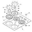 Section Diagram and Parts List for JGP331EP2WG  General Electric Cooktop