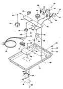 Section Diagram and Parts List for JGP331EP2WG  General Electric Cooktop