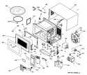 Section Diagram and Parts List for JE690T010  General Electric Microwave
