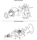 DRUM & DUCT ASSEMBLY Diagram and Parts List for DDG5180RALWW  General Electric Dryer