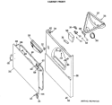 CABINET FRONT Diagram and Parts List for DDE5100RALWW  General Electric Dryer