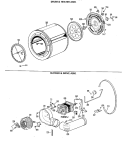 DRUM & HEATER ASM. Diagram and Parts List for DDE7209RALAA  General Electric Dryer