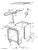 Section Diagram and Parts List for GSC1120S03  General Electric Dishwasher