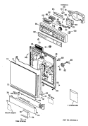 Section Diagram and Parts List for GSM603P-48AW  General Electric Dishwasher