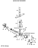 MOTOR - PUMP MECHANISM Diagram and Parts List for GSM603P-48AW  General Electric Dishwasher