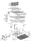 Section Diagram and Parts List for TBE18PRFRWH  General Electric Refrigerator
